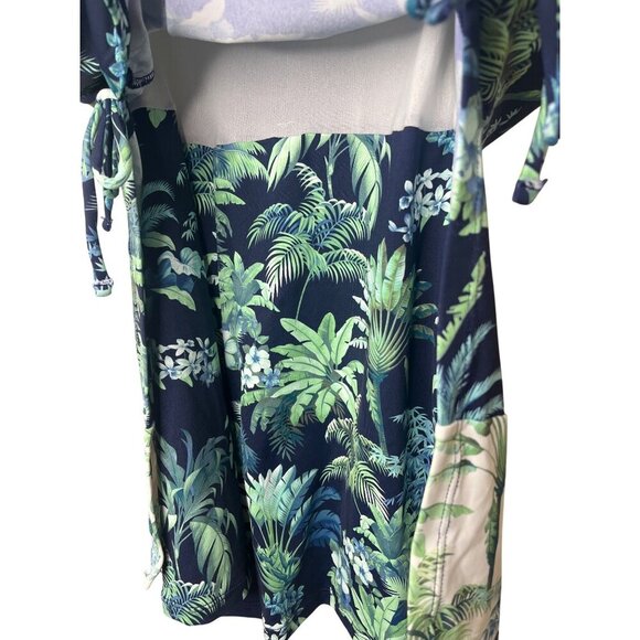 Tommy Bahama Art of Palms Hich Neck Romper Skort Dress UPF 50+ Women's Size XSM - Picture 4 of 11